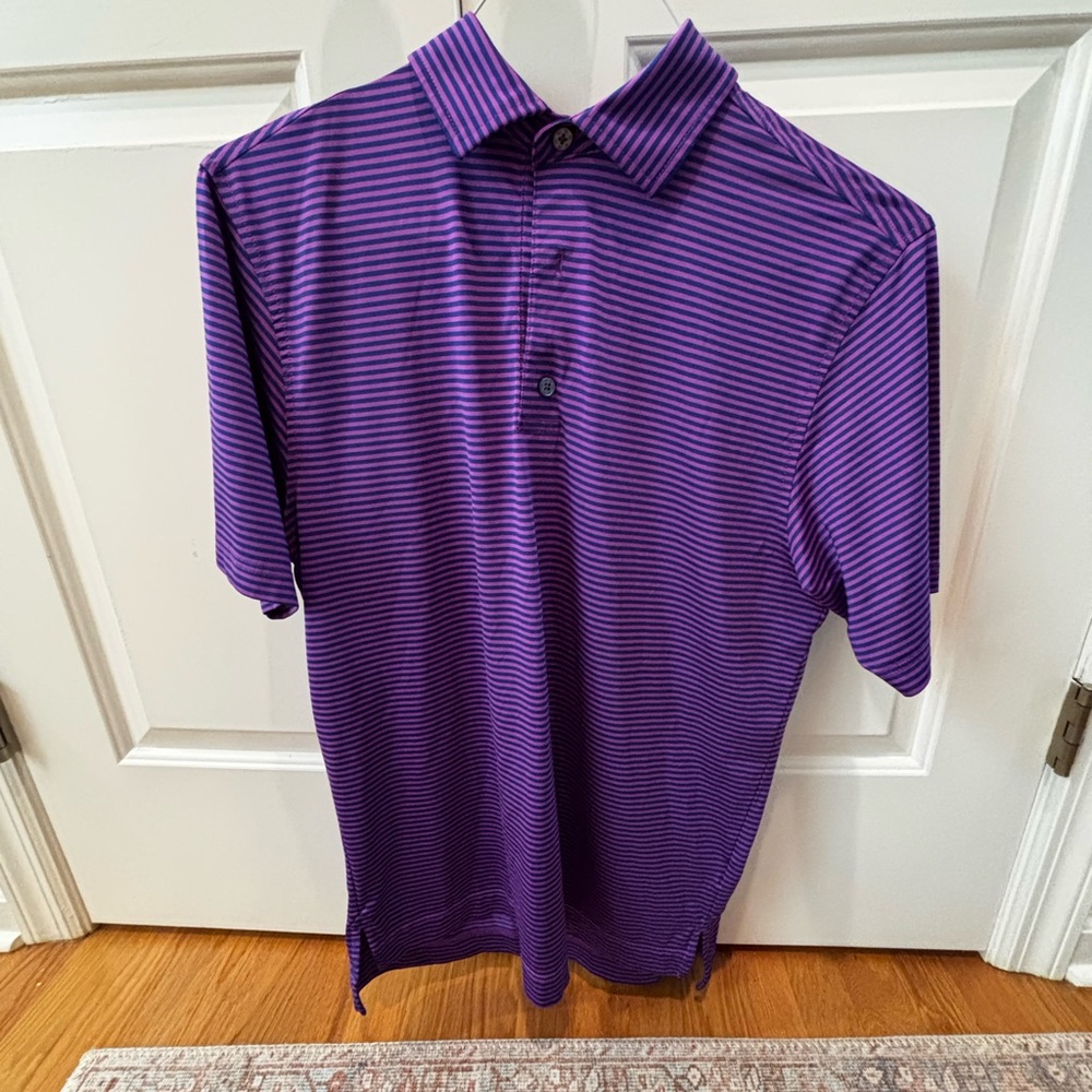 Purple Striped Men's Footjoy Polo